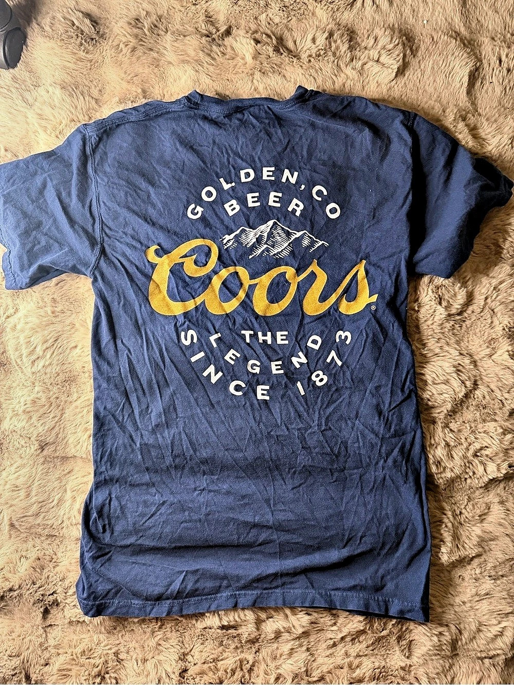 Coors Banquet Golden Colorado The Legend Since 1873 T-Shirt Graphic T-Shirt Blue